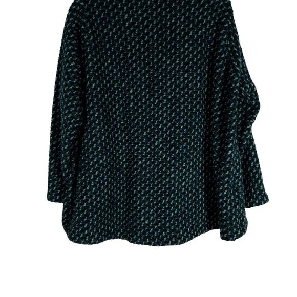 Alembika Womens Jacket XS Textured Wool Blend Leopard Faux Fur Pockets Boho Fit - Picture 9 of 11